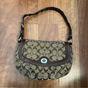 Vintage Coach Monogram Handbag with Braided handle